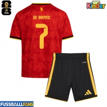 Belgien Kevin De Bruyne #7 Heimtrikotsatz Kinder WM 2026 Kurzarm (+ Kurze Hosen)